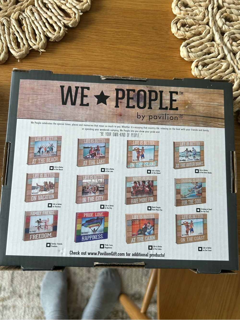 "Life Is Better At The Cabin" Photo Frame - Rustic Wood Look - Picture 2 of 2